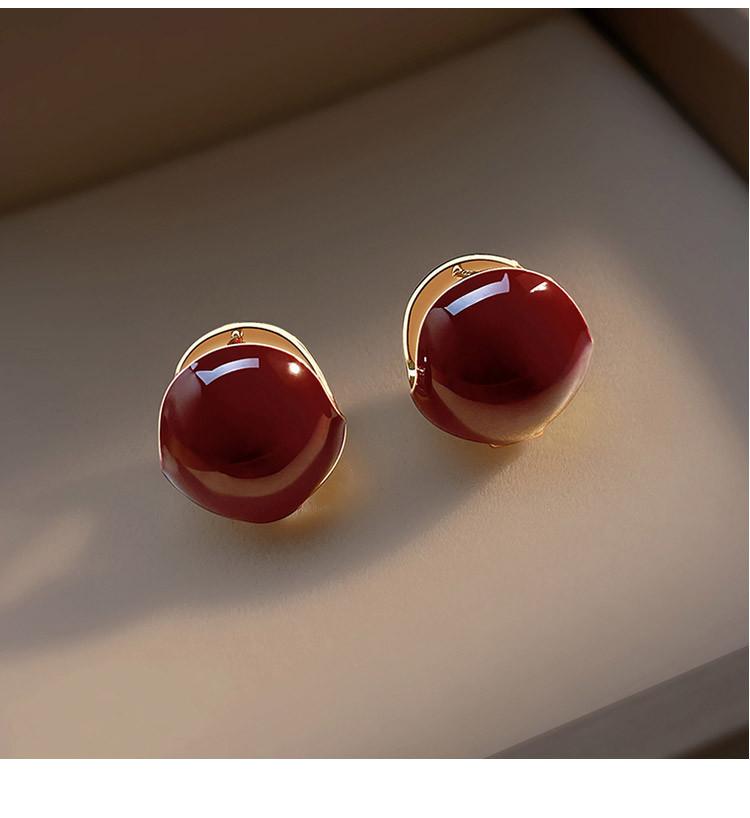 French Earrings, Niche Design, High-End Earrings, Women's Red Temperament, Socialite Earrings