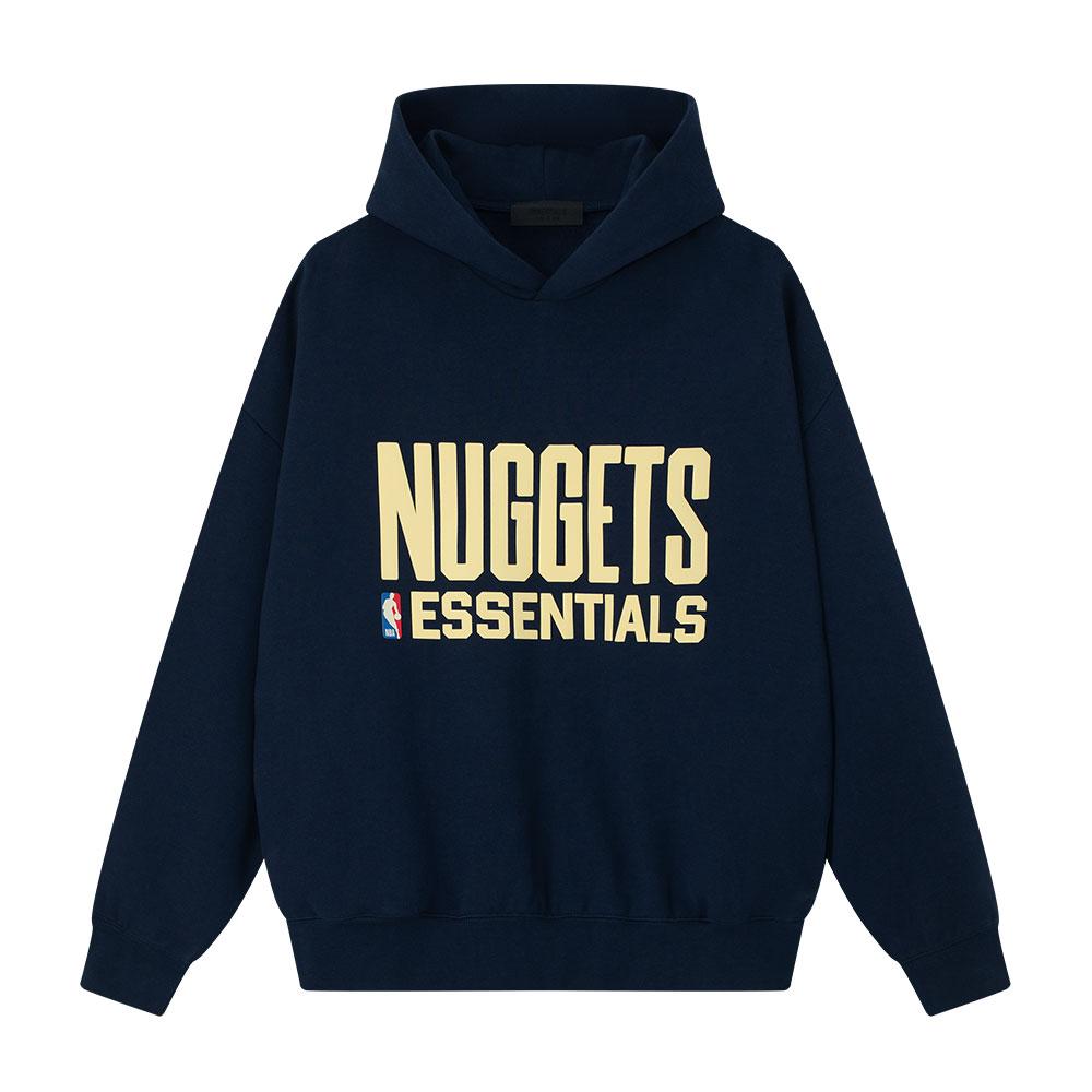 Fear of God Essentials Коллаборация NBA Осень/Зима 25 Худи спортивного кроя Nuggets Мужские худи 192NB256413F M
