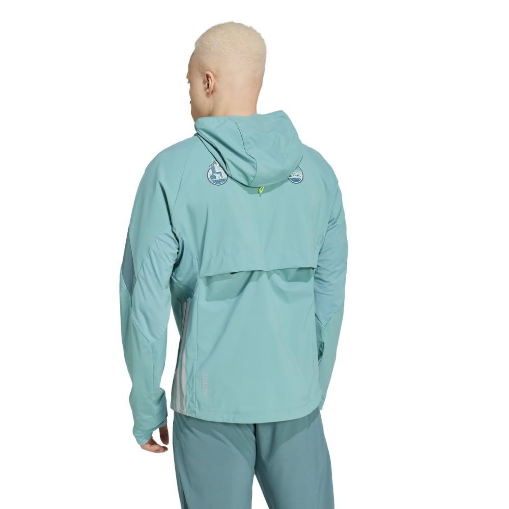 Adidas Adizero Running Powder Teal Size M Jacket, KUK41, Men's (JD0291),