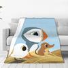 Puffin Rock Zeichentrick   Flaneldecke  Tolle Überwurfdecke für Bett Sofa Couch 200x150cm Teppichstück