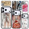 Capa Case for iPhone 17 Air 16 Pro Max 15 Plus 11 13 Mini 14 12 Back Phone Cover Radiological Human Organs Skeleton