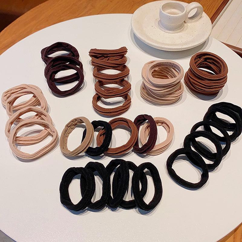 Cravată de păr cu coadă de cal de vară cu elasticitate înaltă - Bentita durabilă pentru femei de culoare uni