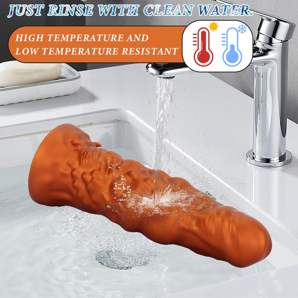 New Liquid Silicone Shaped Dildo Simulation Penis Soft Flesh Realistic Couple Flirting Chrysanthemum Massage Female Toy