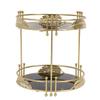 Make-up   Eisen 2-stöckig Hautpflege Aufbewahrung Display-Ständer Badezimmer-Arbeitsplatte   Regal für Schminktisch Schlafzimmer Schwarz Gold