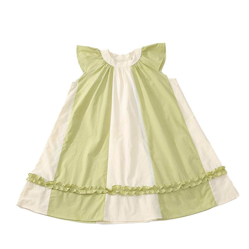 New Summer Dress for Girls, Children's Summer Internet Celebrity, Western Style Cotton Princess Dress, Girls' Thin Dress