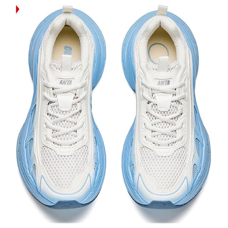 Anta Fuyiao LT Trendy Versatile Casual Non-Slip Wear-Resistant Breathable Low-Top Dad Shoes Women sneaker White Blue 122528857-3