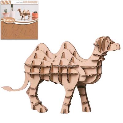 [Q9223] - 3D-Kartonfigur „Kamel“ – Bretter 16,5x17,5 cm 5cm