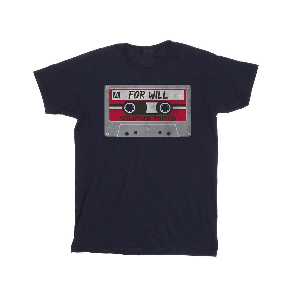 Netflix Mens Stranger Things Cassette For Will T-Shirt