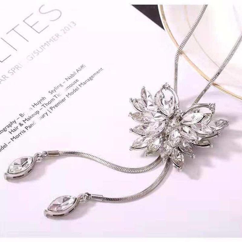 

Подвеска-кисточка из кристаллов подсолнуха на длинной цепочке для женщин