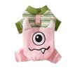 Autumn and Winter Dog Big-eyed Monster Striped Small and Medium-sized Dog Warm Four-legged Cat Teddy Bear Pet Clothes