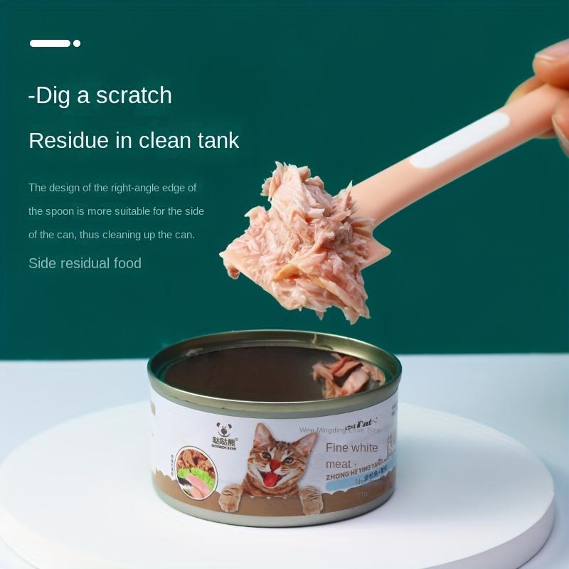 1 Piece of Cat Canned Spoon, Dog Wet Food, Pet Feeding Mixing, Long Handle Cat Spoon, Canned Opening, Pet Canned Spoon