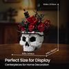 Gothic Skull Rose Bouquet Building Blocks Set Skeleton Flower Pot Bricks Toy Adult Home Decor Horror Aesthetic Gift