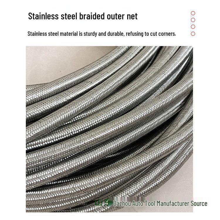 Universelles Edelstahl-Netz-Ölrücklaufrohr für Diesel-Einspritzdüse, Vierzylinder-Motor