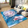 Gawr Gura Hololive Roztomilý Anime Žralok Oblastní Koberec, Kobercový Koberec do Obývacího Pokoje Ložnice Pohovka Dekorace Rohožka, Dětská Protiskluzová Podložka na Podlahu