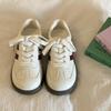 Women's Retro-Inspired White Campus Sneakers - Summer 2025 Fashion Kitten Design