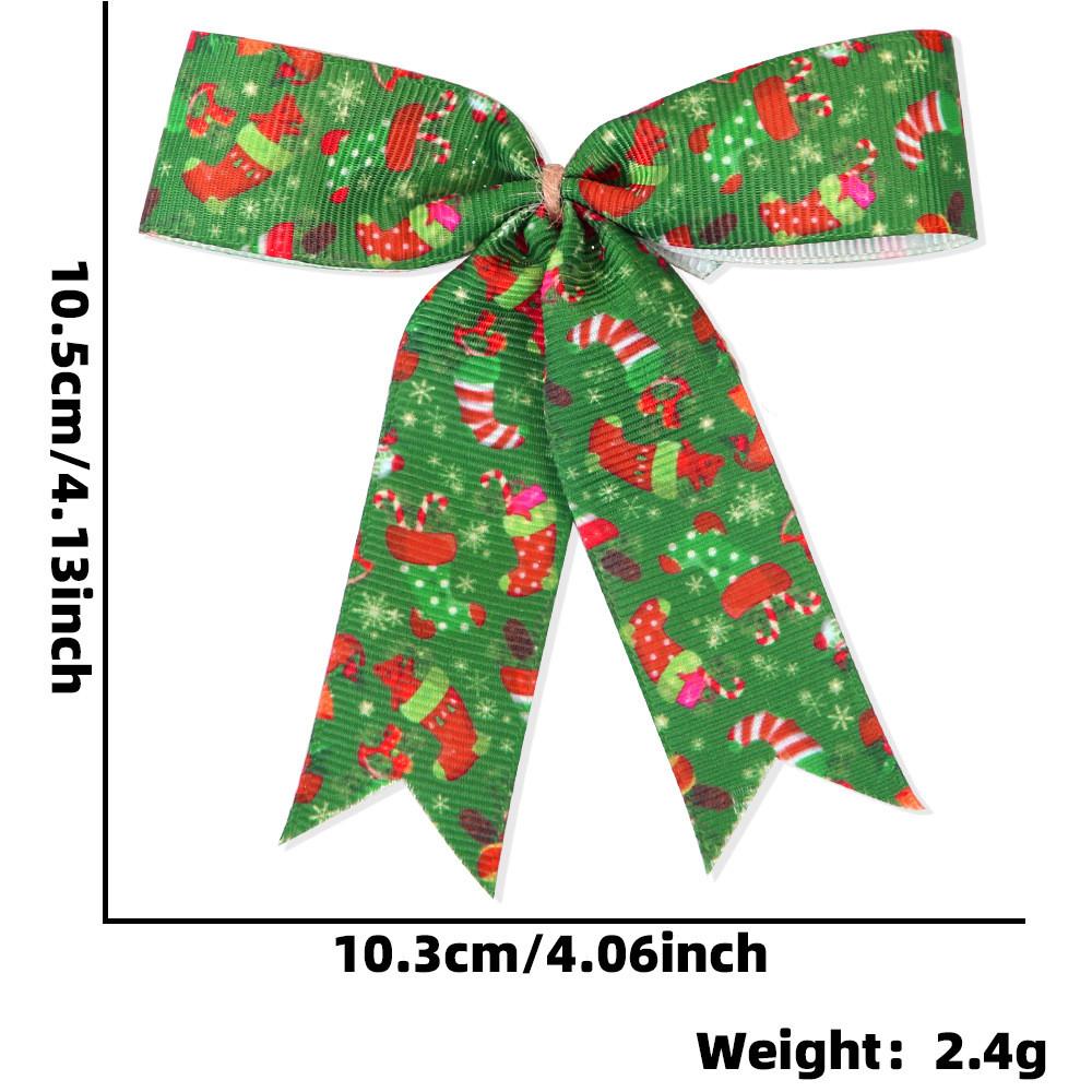 Stylish 10cm Polyester Bow Decorations For Christmas Featuring Snowman Blue And Pink