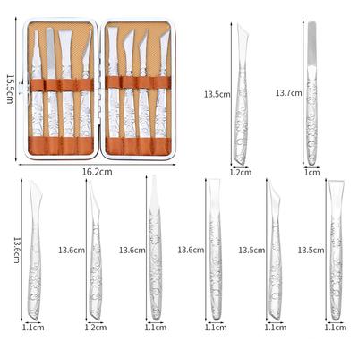 Leather Craft Knife, 1 Set of 8 PCS Leather Cutting Tool Leather Craft Skiving Knife Leather Craft Handwork DIY Tool