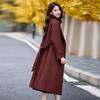Women's Woolen Lapel Coat - Extra Long, Cotton-Padded Warmth for Autumn & Winter (HR1020)