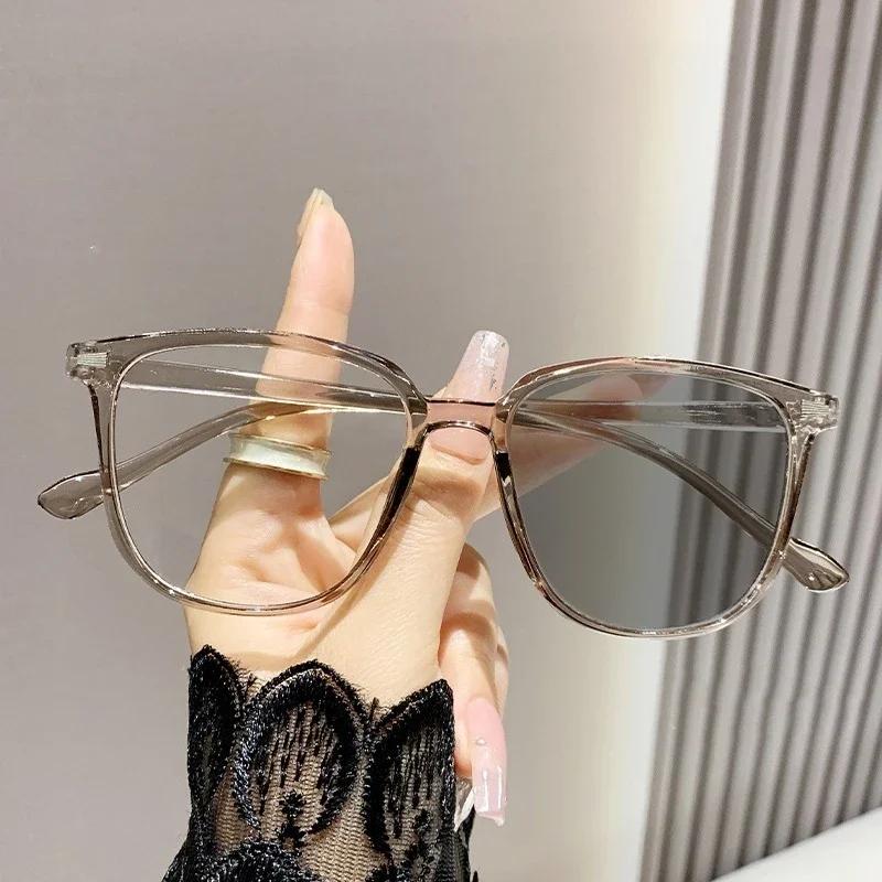 Trendy Anti Blue Prescription EyeglassesLadies Intelligent Photochromic Minus Diopter Glasses Outdoor Color Changing Sunglasses