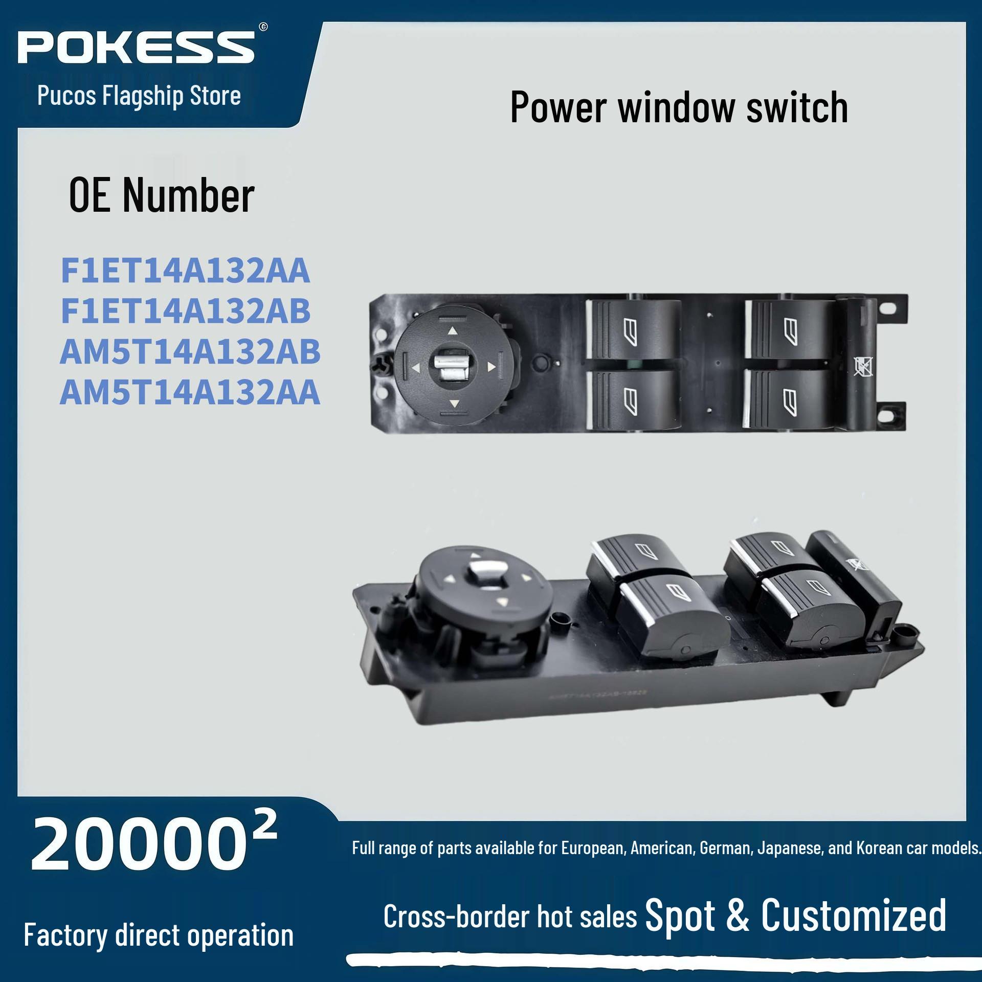 Electric Window Switch Front Left for Ford Focus 12- 15, Kuga 13 - Model am5T14a132ab F1ET14A132AA