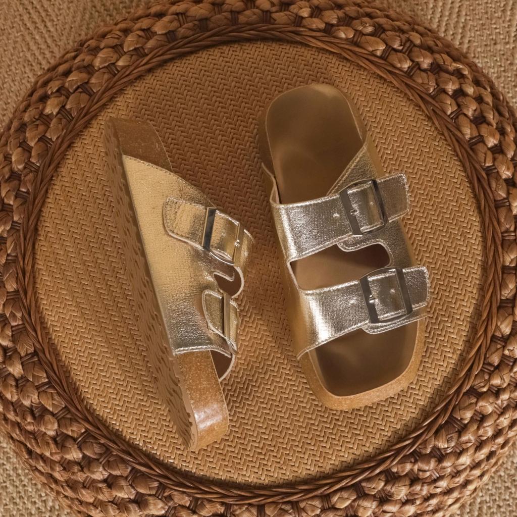 Grape mother slippers women's summer wear lazy one-pedal casual shoes double-breasted beach slippers women's thick-soled sandals