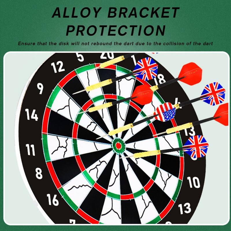 Dart Boards for Adults Flocking Board Stable Dartboard Game Set 15in Sports Tournament Thick Game Toys for Indoor/Outdoor