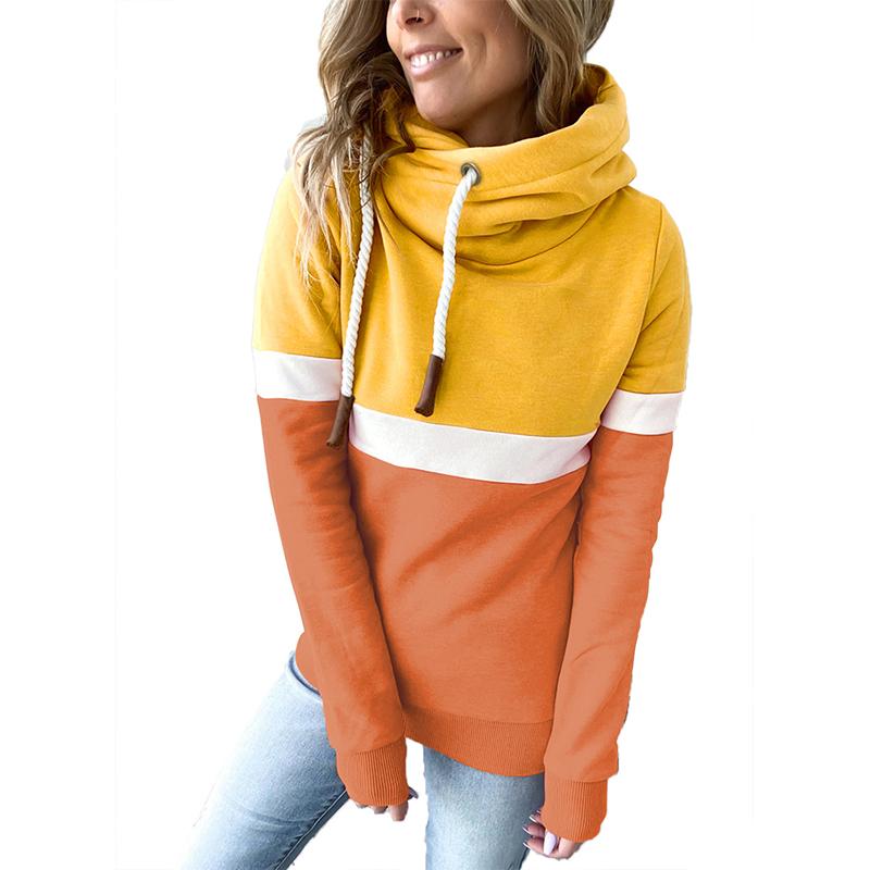 Women Hoodies Color  Match Oversized Harajuku  Sweatshirts Female Long Sleeve Hooded Streetwear Casual Top