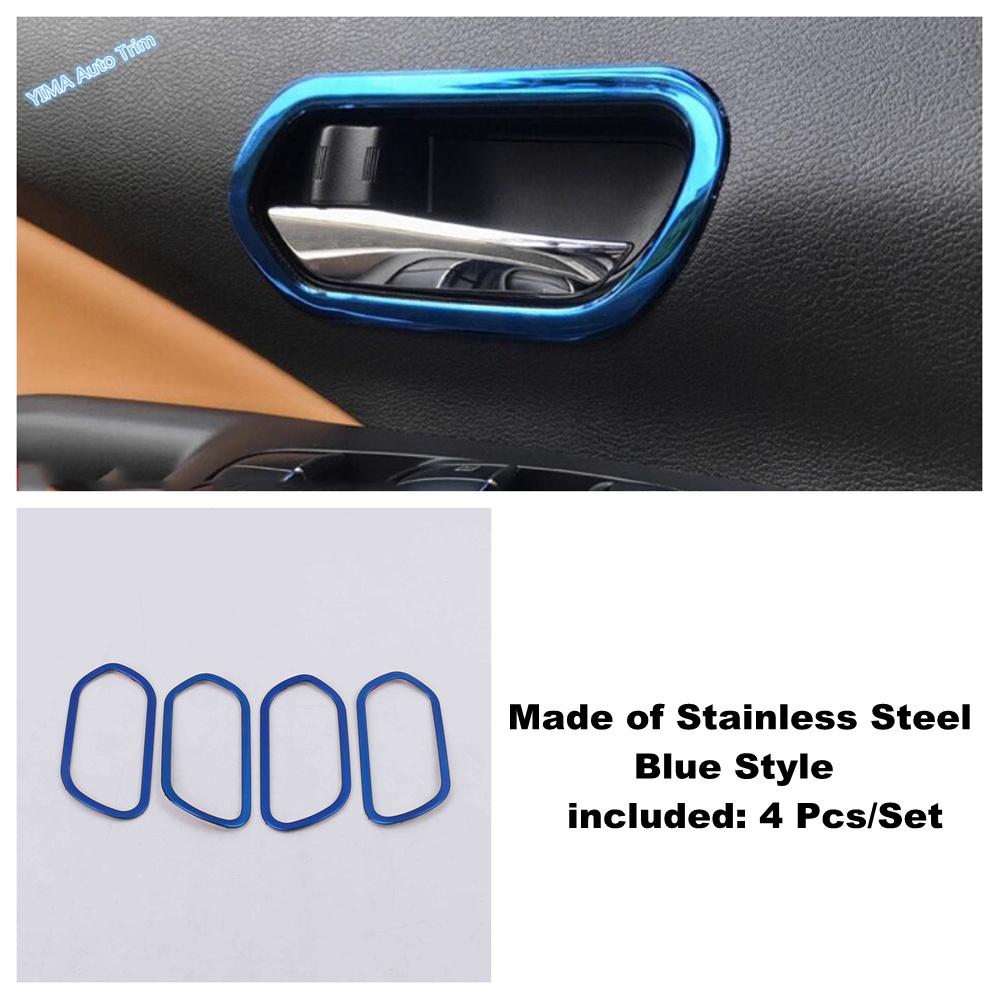 Fit For Nissan Kicks 2016 - 2024 Stainless Steel Car Inner Door Open Handle Frame Cover Trim 4Pcs Decoration Sticker Accessories