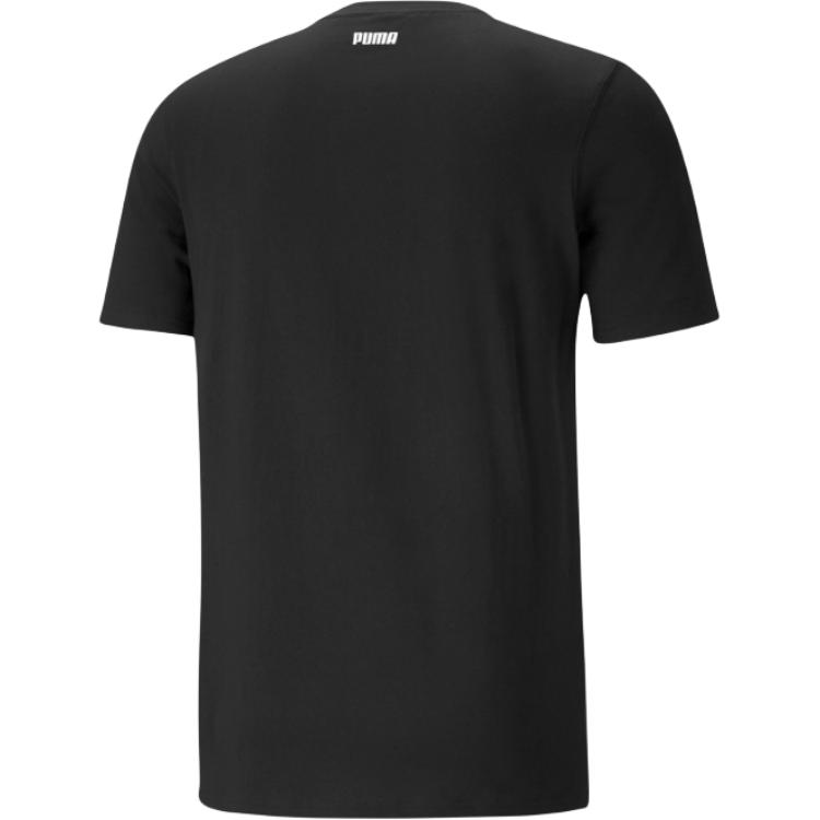 Puma Casual Letter Print Crew Neck Short Sleeve T-Shirt Men Tops Black 532106-03