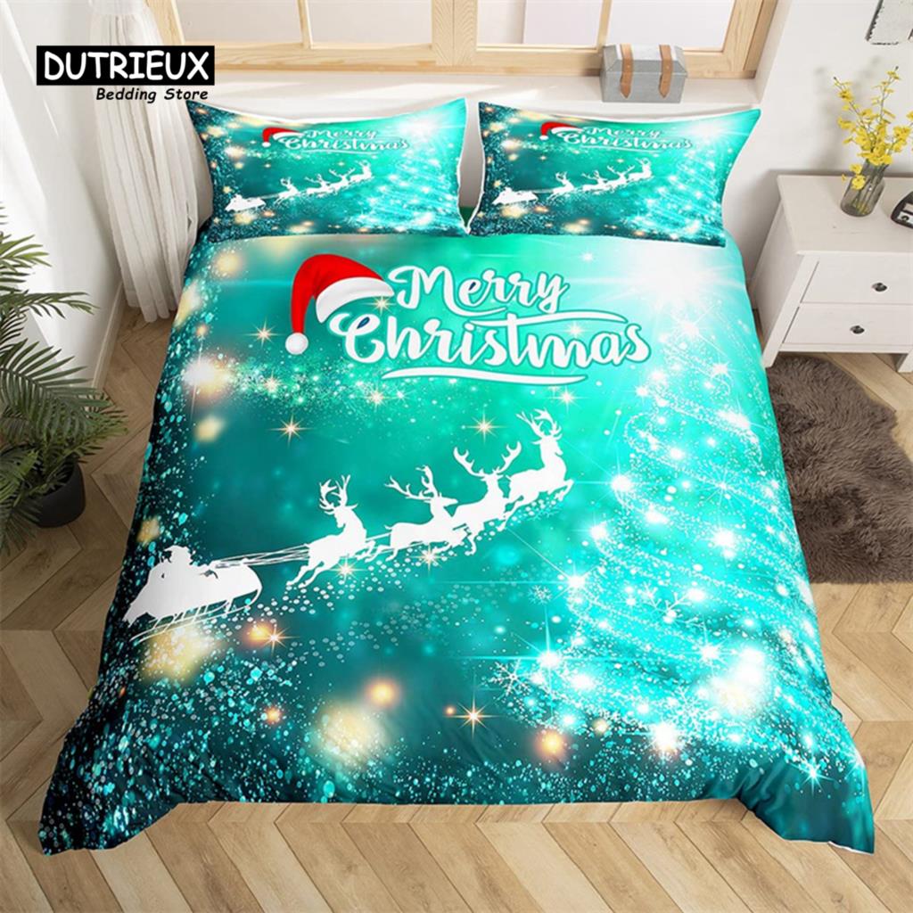 Christmas Tree Duvet Cover Set Christmas Theme Bedding Set Soft Comfortable Breathable Duvet Cover For Bedroom Guest Room