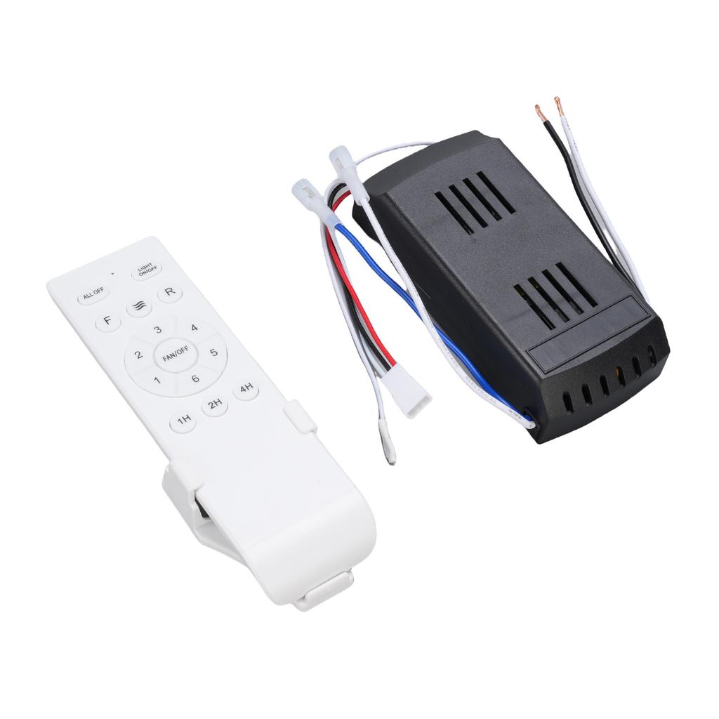 Universal Ceiling Fan Remote Control Kit DC 6 Speeds Ceiling Fan Light Controller Receiver with Timer for Replacement