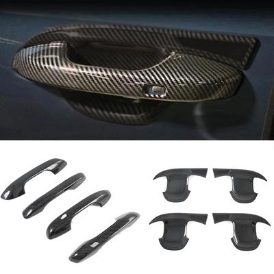 For Kia Sorento MQ4  2022 2023 Carbon Fiber Exterior Door Handle Cover Door Handle Bowl Trim Accessories Car Styling