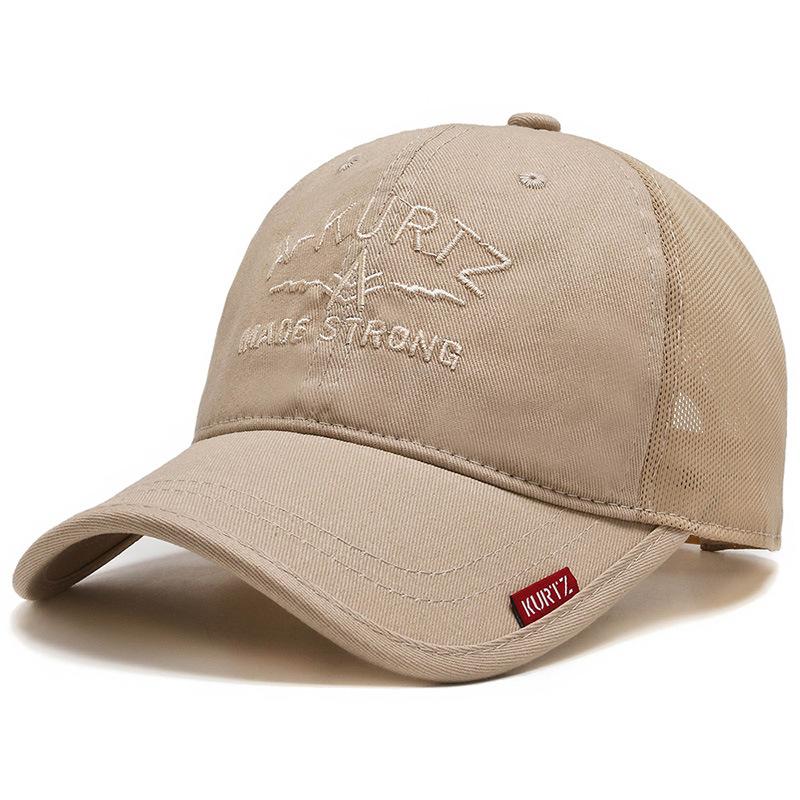 JYL TS DIY Cotton Baseball Cap Men Long Brim Sun Hat Cotton
