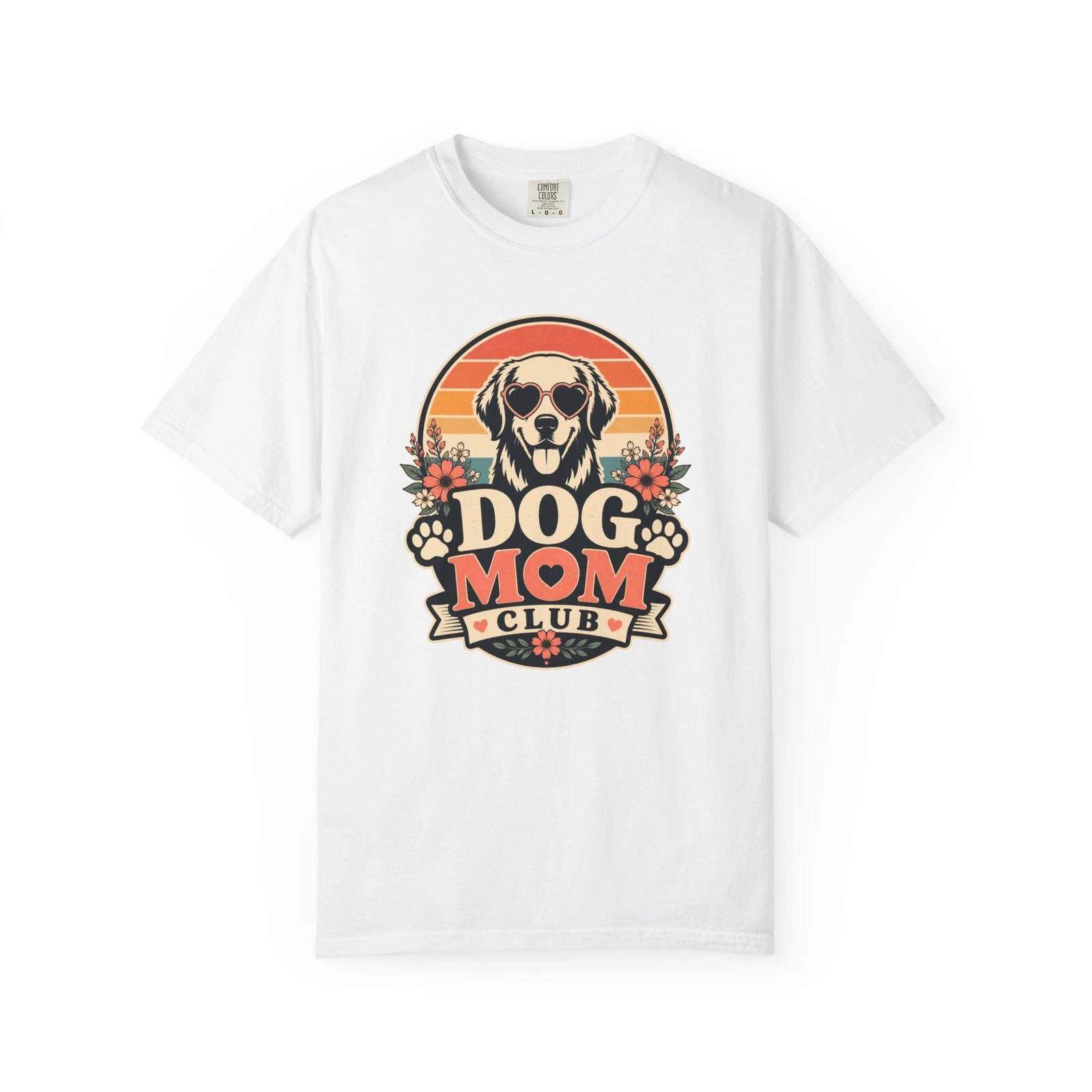 

Dog Mom Club T-T-Shirt Retro Dog Lover Graphic Tee 4XL