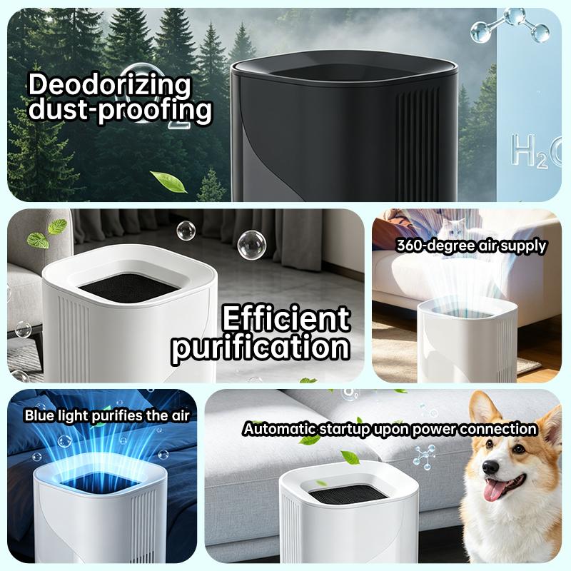 Xiaomi Mini Desktop Air Purifier Portable HEPA Filter Air Cleaner Freshener Odor Remover Night Light for Home Office