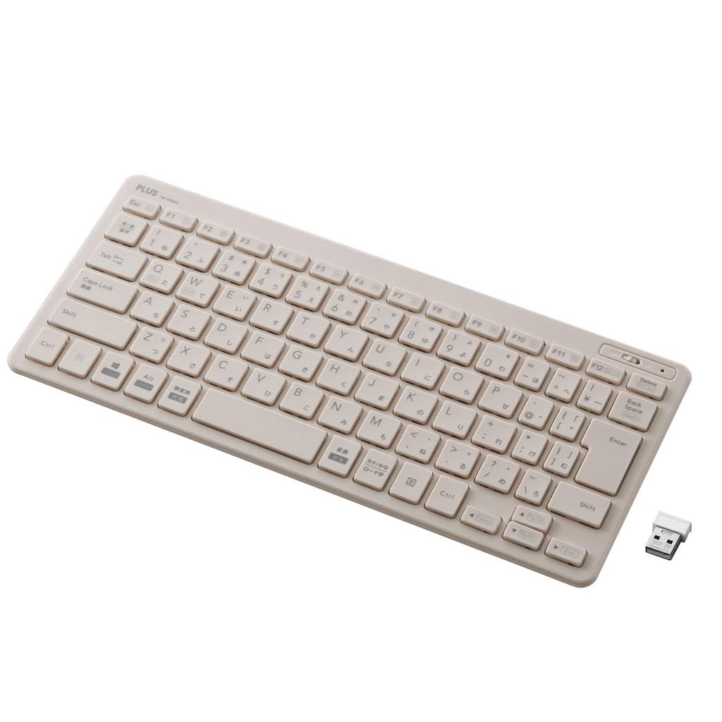 PLUS Keyboard Jibuniro Thin Mini Wireless Keyboard Gray TW-KB002 428-851