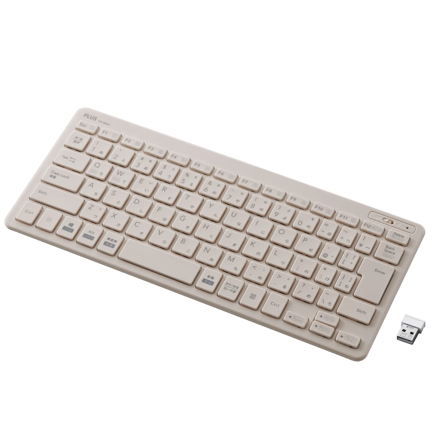 

PLUS Keyboard Jibuniro Thin Mini Wireless Keyboard, Gray, TW-KB002, 428-851