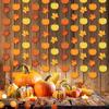 Ceenna 9 Pcs Thanksgiving Hanging Decorations Maple Leaf Garland Banner Thanksgiving Streamers Backdrop Autumn Hanging Swirl Decor Harvest Paper