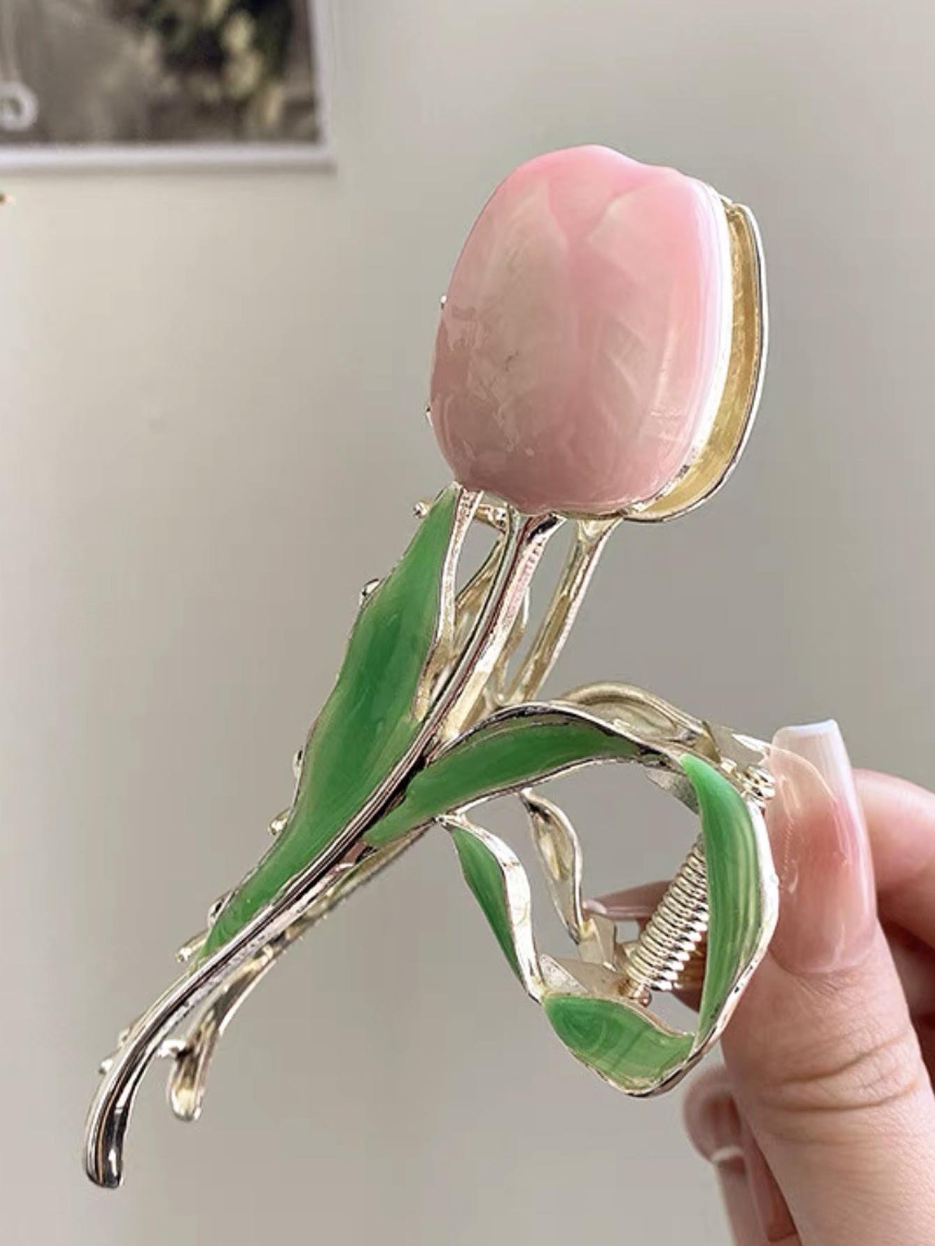 

1Pcs Fashion Fairy Tulips Hair Claws For Women Hair Accessories