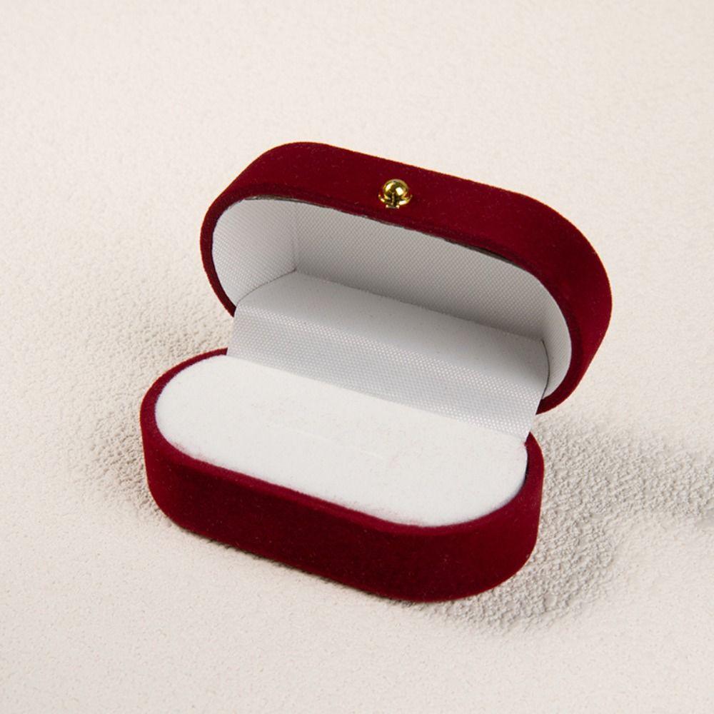 Jewelry Storage Box Wedding Ring Case Velvet Couple Rings Holder Fashion Finger Ring Box  Wedding