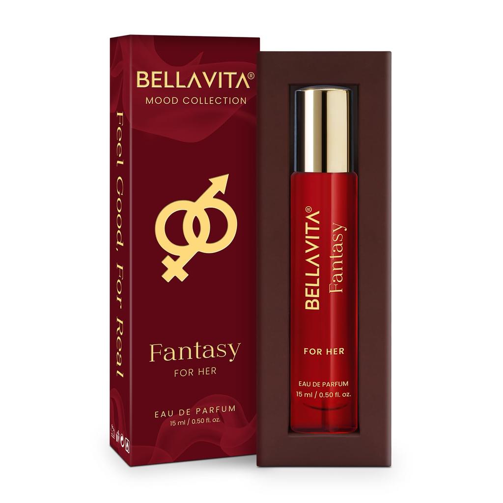 BELLAVITA Fantasy Parfémovaná voda pro ženy 15ml Dlouhotrvající prémiová smyslná vůně s růžovým pepřem, jasmínem a pačuli