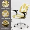 2pcs/set Split Office Chair Cover Stretch Lift Computer Armchair Slipcover Rotating Stool Seat Protector Removable