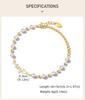 Customized Pearl Name Bracelet Waterproof Stainless Steel Personalized Script Nameplate Adjustable Chain