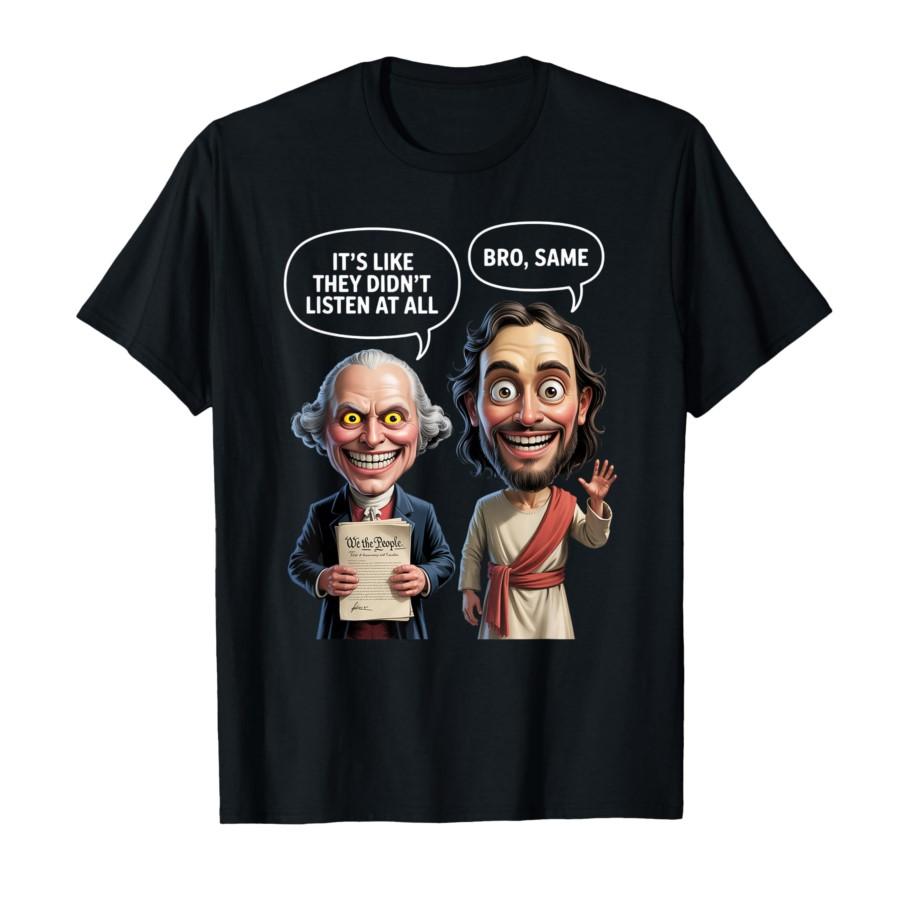 

Vintage Its Like They Didnt Listen at All bro Same Meme T-shirt For Men Women 100% Cotton T Shirts Short Sleeve Tops 0123-2 -... S разноцветный