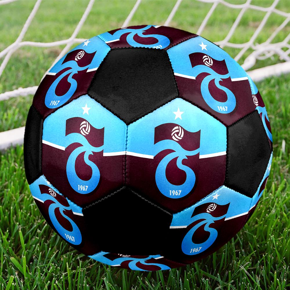 Trabzonspor FC Soccer Ball, Colorful, Suitable for All Ages, Machine-stitched, PVC Material, Competition Grade, Durable and High Bounce