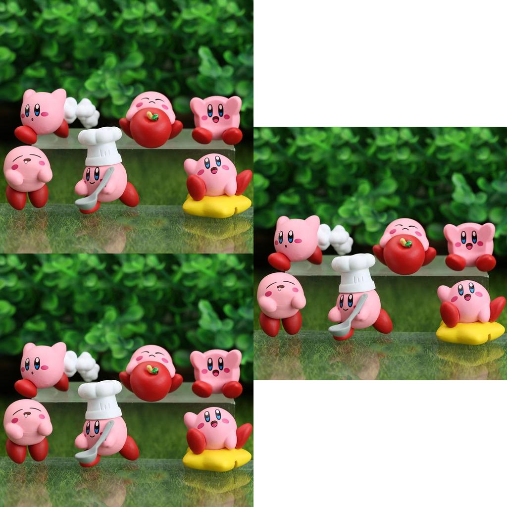 Cute And Detailed 6 Pcs Kirby Mini Figure Set For Anime Lovers