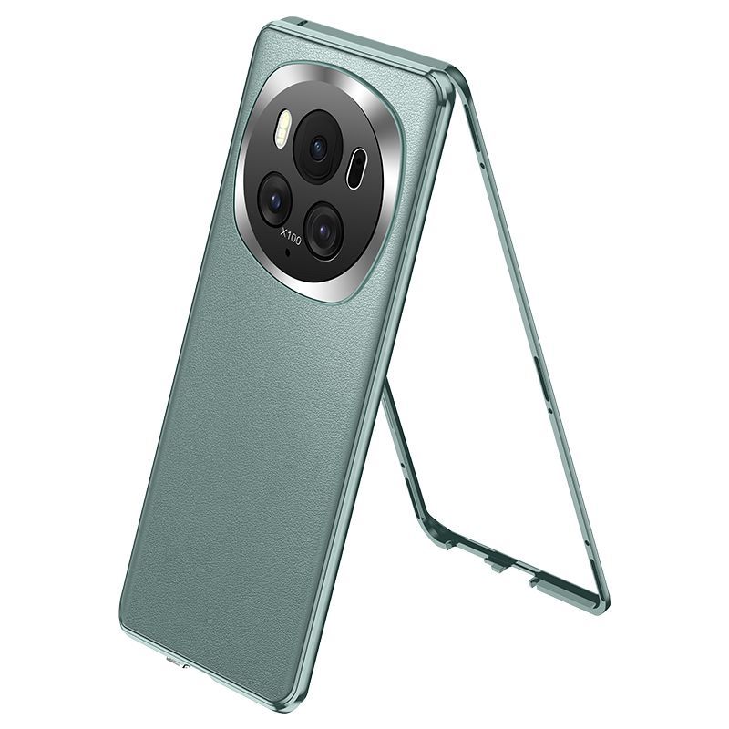Magnetic Glass Case for Honor Magic6 Pro 360° Full Protection Protective Back Cover for Honor Magic 6 Magic6Pro Leather Case