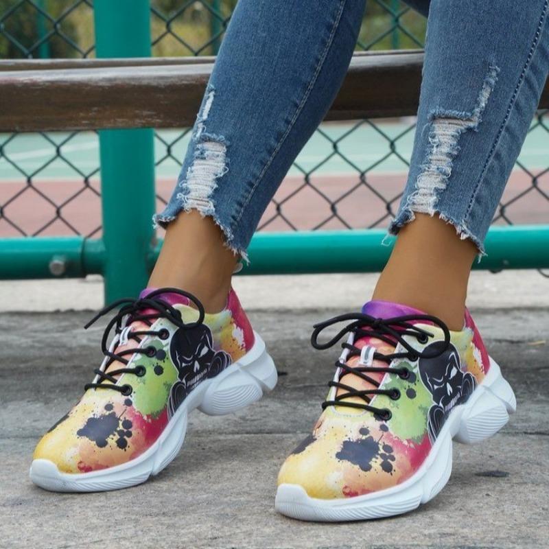 

Европейская и американская женская обувь на Хэллоуин 2024 года, осень и зима, новая простая и удобная спортивная женская обувь больших размеров 44 жёлтый