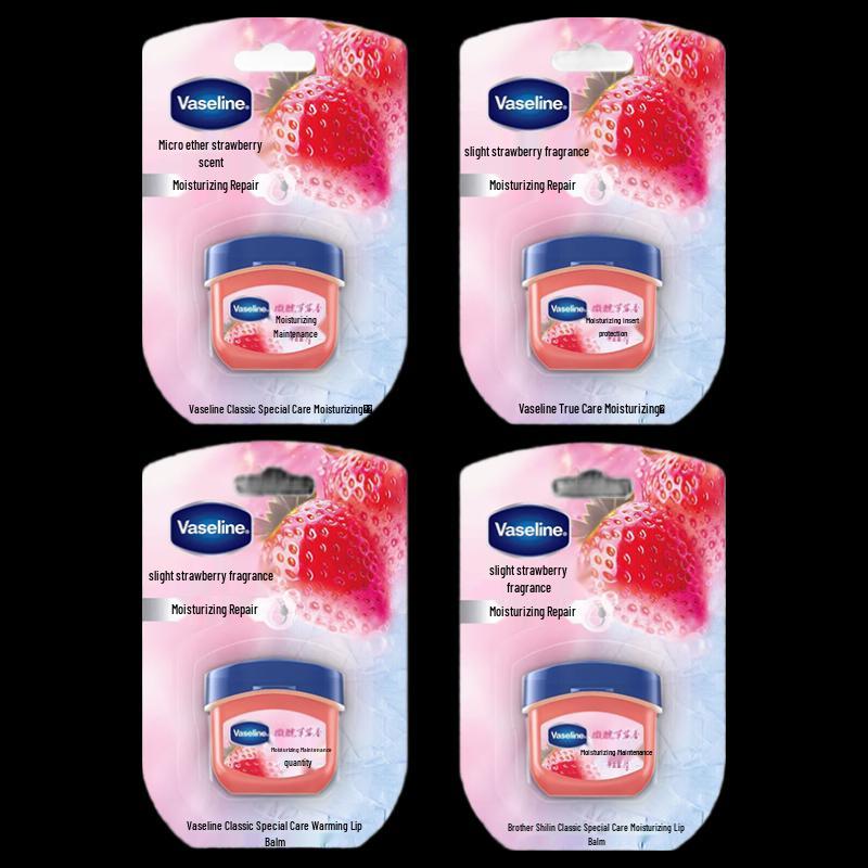 Vaseline Classic Strawberry Lip Balm 4-Pack