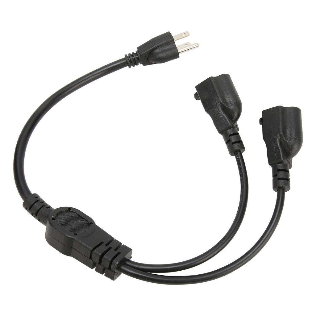 Extension Y Splitter Power Cord 3 Pin 1 to 2 Male to Female Power Extension Cable